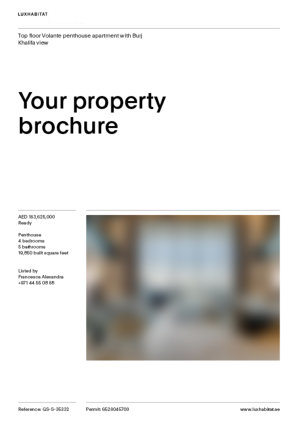 Spacious apartment in Downtown with Burj Khalifa view, PDF brochure