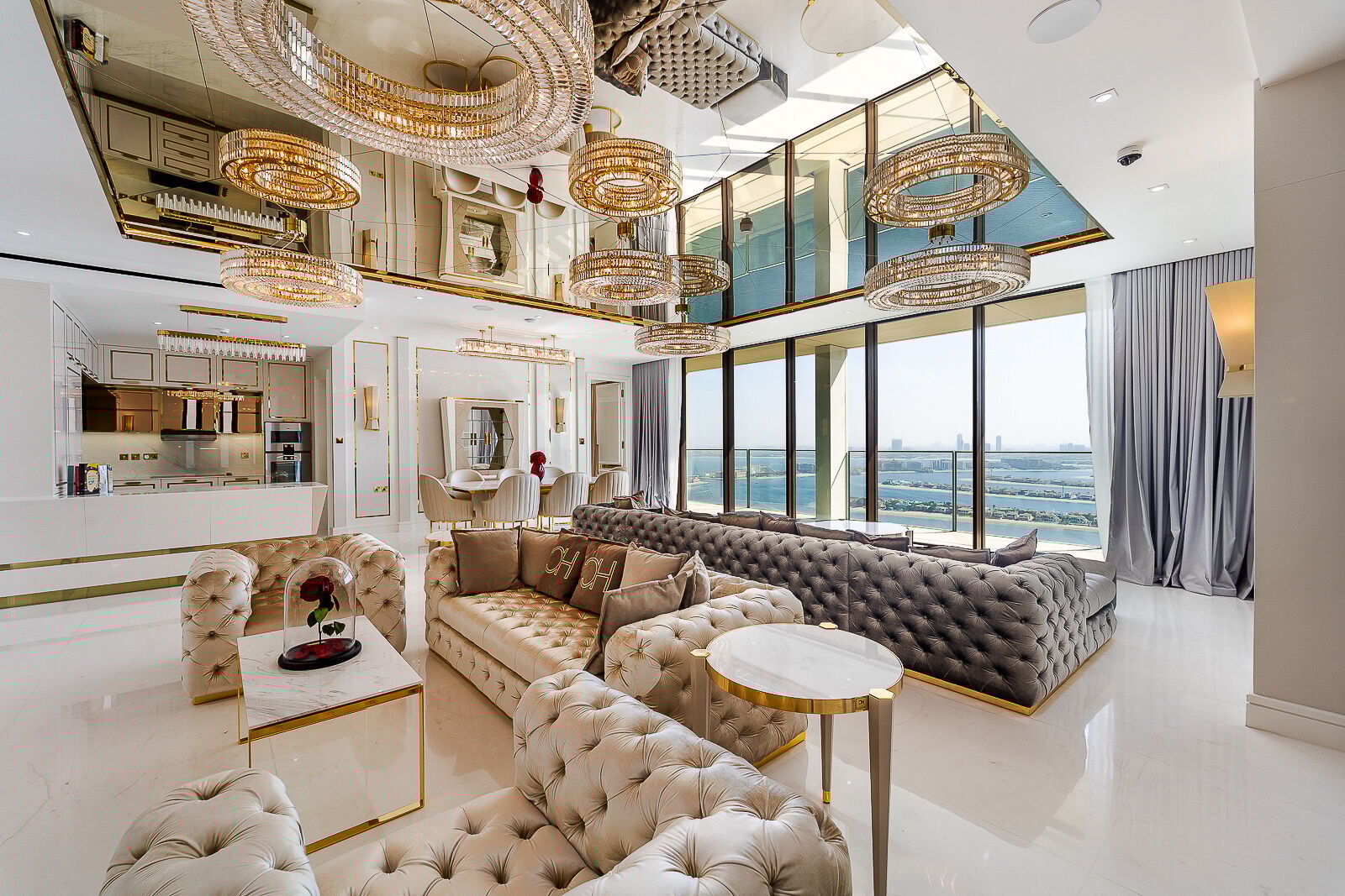 Luxury Dubai apartment interior modern high-end rental property