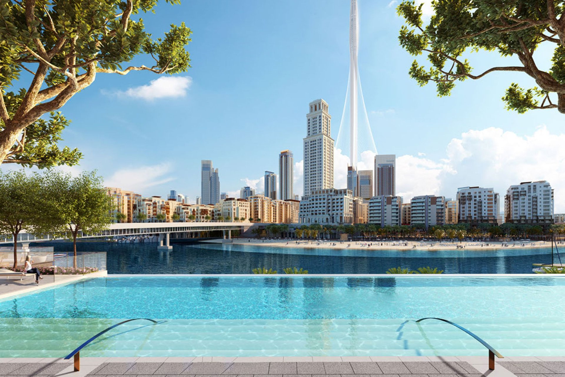 Luxury serviced apartment in waterfront Dubai Creek Harbour residence, picture 1