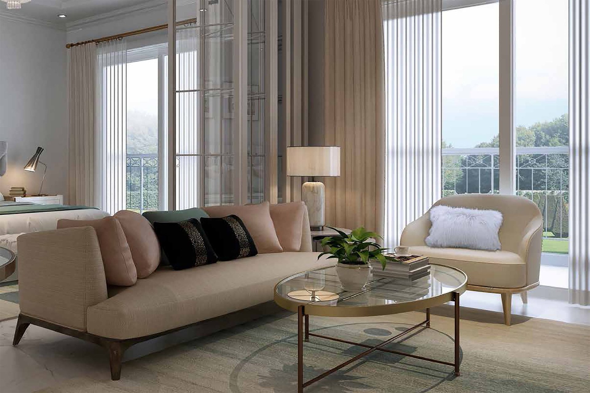 Boulevard view luxury apartment in Arjan, picture 1