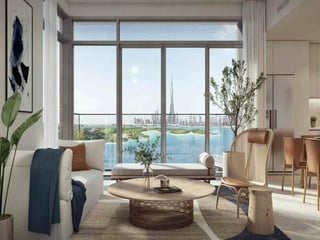Full Water and Burj view | Modern open-plan living, picture 3