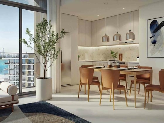 Full Water and Burj view | Modern open-plan living, picture 7