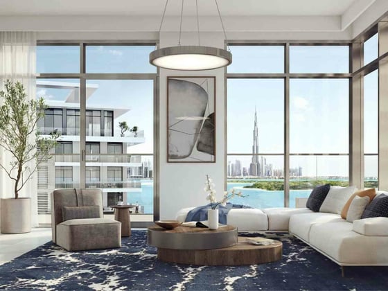 Full Water and Burj view | Modern open-plan living, picture 9