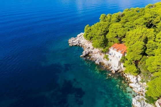 Unique waterfront villa in Dubrovnik area with private beach, picture 1