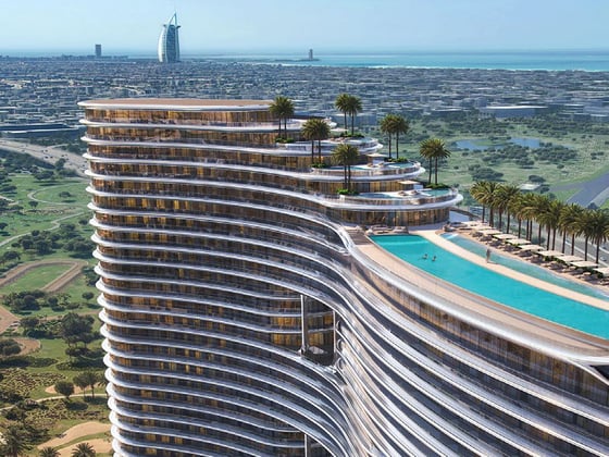 Al Arab on Horizon with Sunset | Overlooking Pool, picture 13