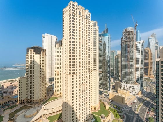 Fully Upgraded | Partial Sea View | 2BR + Maid’s, picture 1