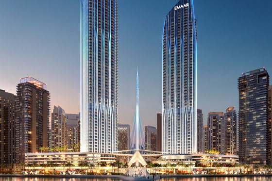 Burj Khalifa view luxury apartment in Dubai Creek Harbour, picture 2