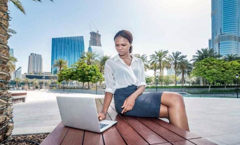 Lady working