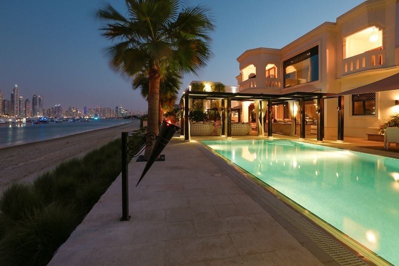 Beachfront palm views