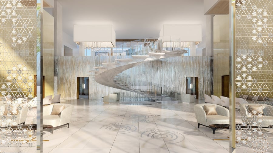 Lobby Atlantis The Royal Residences | Luxhabitat Sotheby's