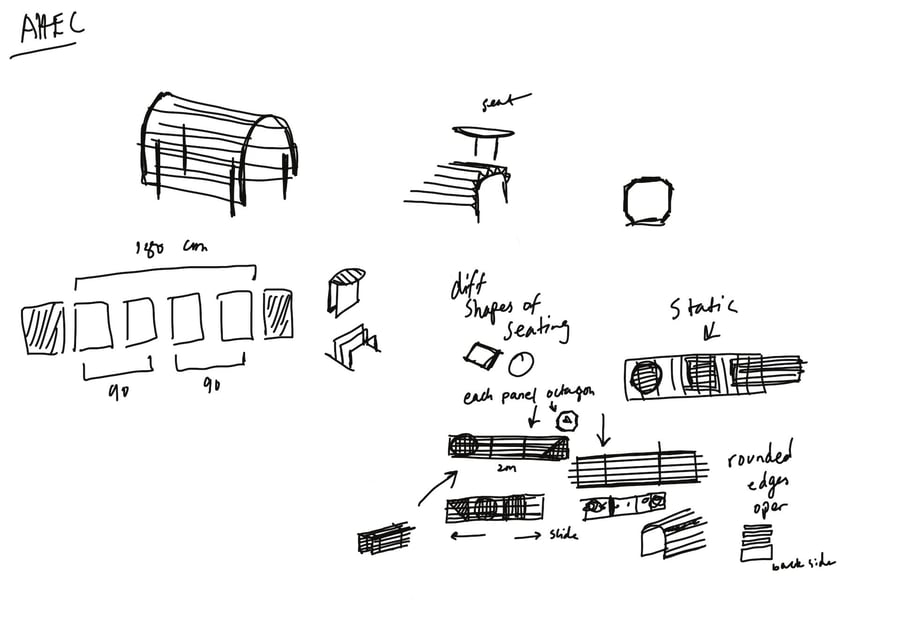 Making of the Jalees bench, Aljoud's submission for Dubai Design Week 2020