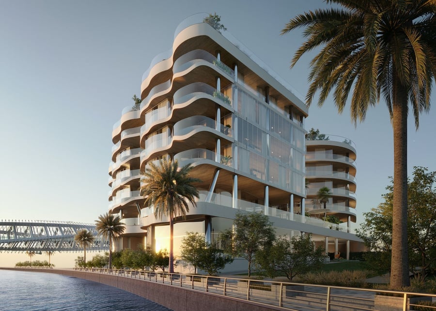 Mr C Residences Dubai building facade | Luxhabitat Sotheby's