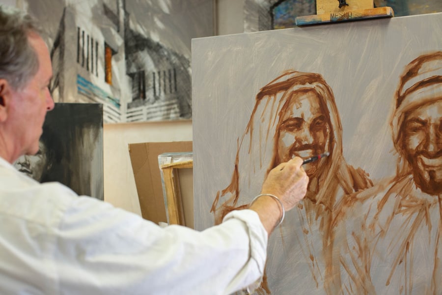 Mike painting
